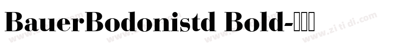 BauerBodonistd Bold字体转换